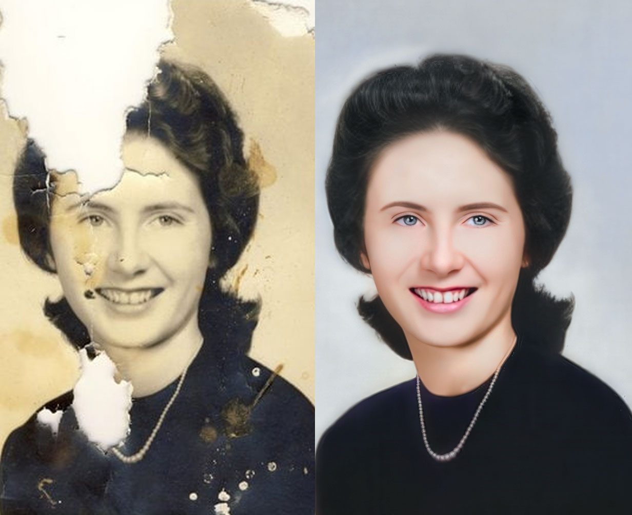 Sarah's restored photo